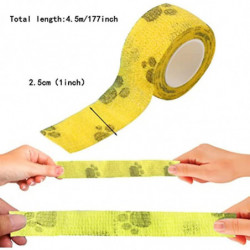 3pcs Vet Wrap, 3 Color Self Adhesive Heart Pattern Injury Wrap Tape Bandage Cohesive Tapes For Cats Dog Horses(1 X [...]