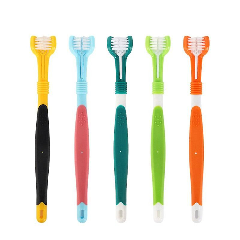New 3D Three Sided Pet Toothbrush Teeth Cleaning Bad Breath Teeth Care Nontoxic Tooth Brush Tool Dog Cat Cleaning [...]