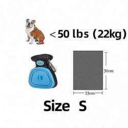 Dog Pet Travel Pliable Pooper Scooper avec 1 rouleau de sacs décomposables Poop Scoop Clean Pick Up Excreta [...]