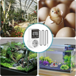 Thermostatic Sockets, Digital Temperature Controller, 230v Heating Thermostat With Probe, Lcd Display, Digital [...]