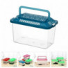 Portable Fish Tank Handheld Aquarium Fish Tank Transparent Turtle Box Pet Hamster Box