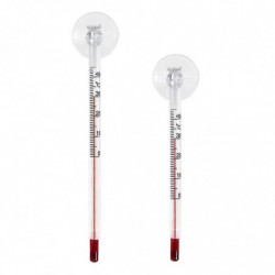 Compteur de verre Aquarium Fish Tank Température de l’eau Thermomètre Ventouse/aimant