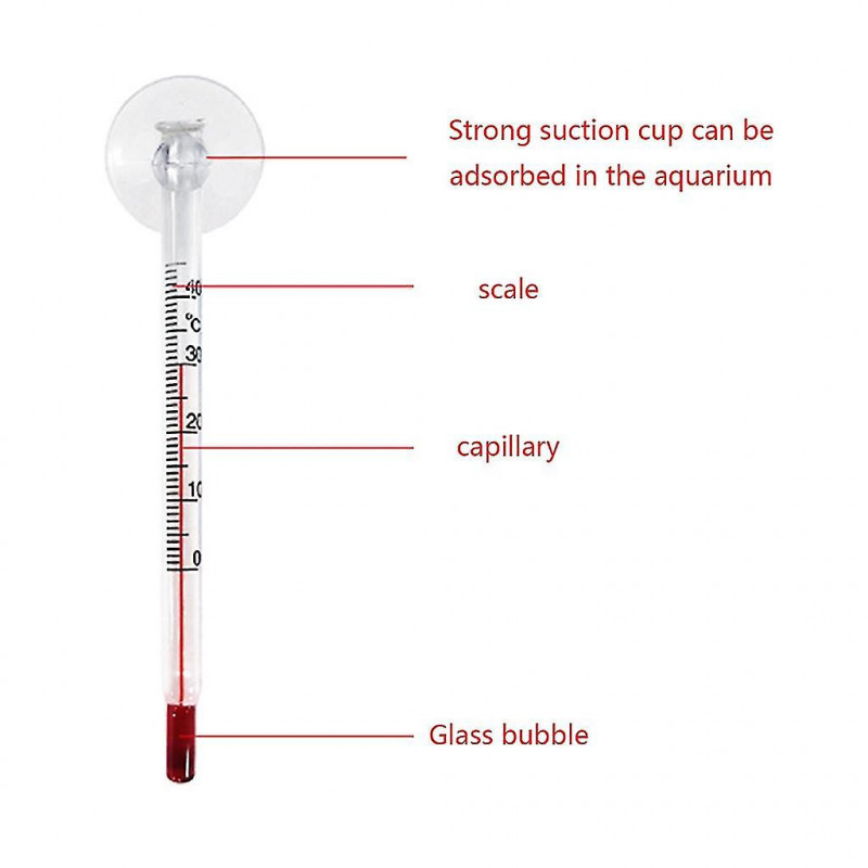 Compteur de verre Aquarium Fish Tank Température de l’eau Thermomètre Ventouse/aimant Compteur de verre Aquarium Fish Tank Température de l’eau Thermomètre Ventouse/aimant
