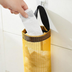 Grocery Bag Holder Wall Mount Bag Holder Dispenser Hanging Storage Trash Garbage Bag Kitchen Home Garbage Organizer Jd4