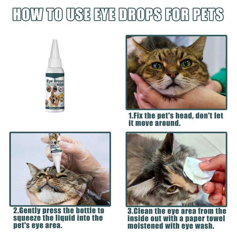 Gouttes pour les yeux pour animaux de compagnie Marques de larmes propres Fientes oculaires Enlever les taches de [...]