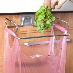 Kitchen Trash Rack Cabinet Door Garbage Bags Holder Stainless Steel Closet Garbage Storage Holder Kitchen Trash Rack Cabinet Door Garbage Bags Holder Stainless Steel Closet Garbage Storage Holder