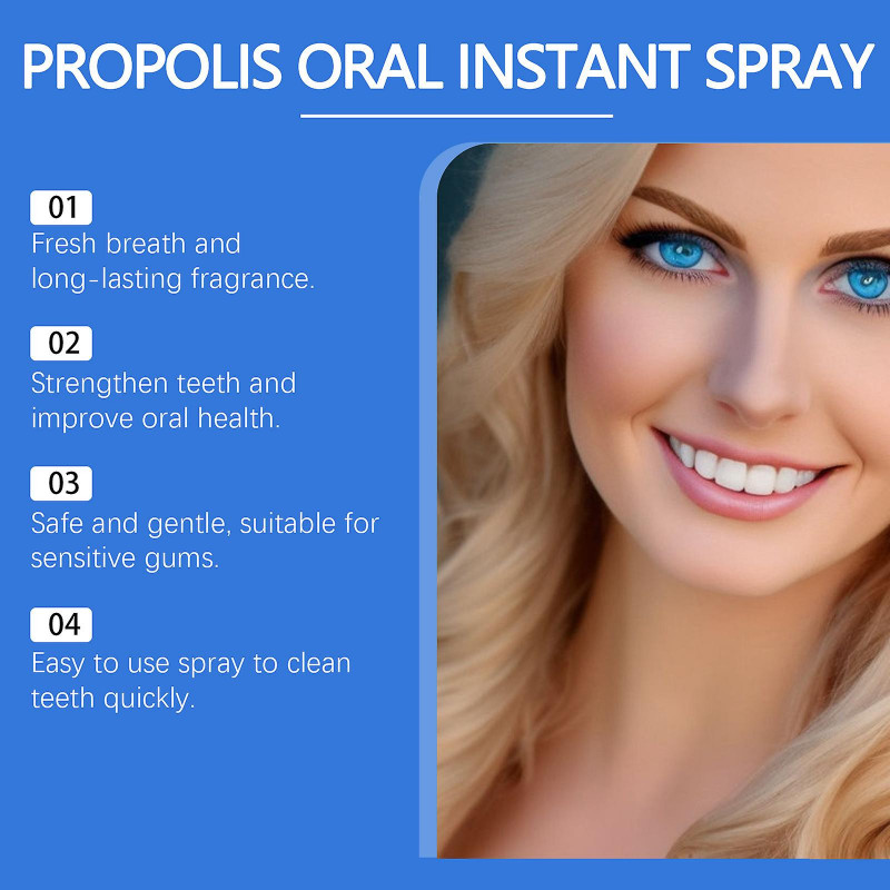 Spray de traitement instantané oral à la propolis, nettoyer les dents, protéger les gencives, rafraîchir [...]