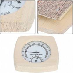 Sauna Thermometer And Hydrometer, Sauna Wooden Thermometer 2 In 1 Sauna Temperature Humidity Meter