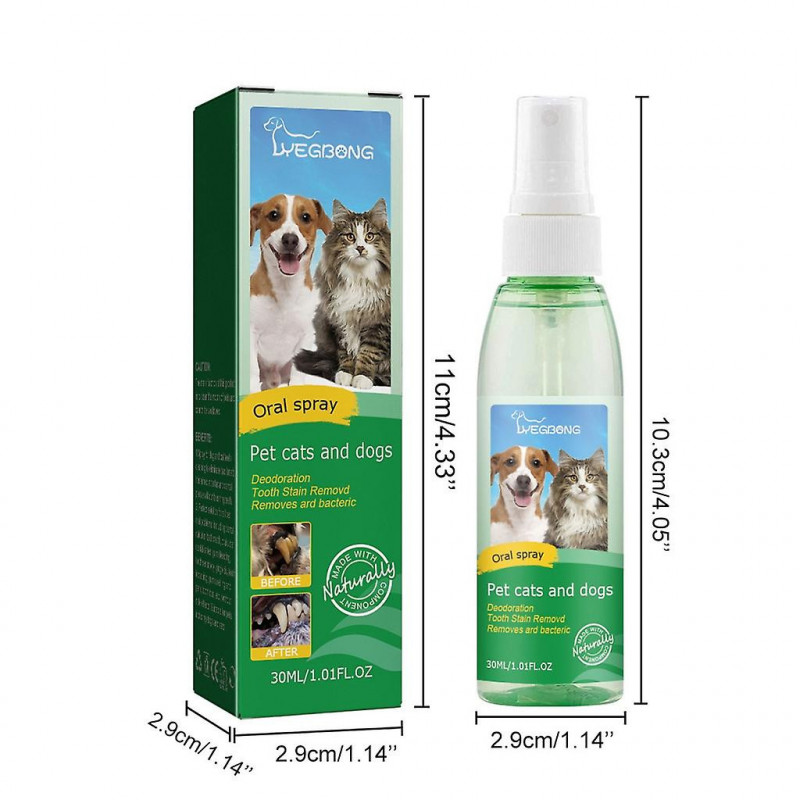 30ml Pet Breath Freshener Spray Chiens Dents Cleaner Chiens Chat Oral Healthy