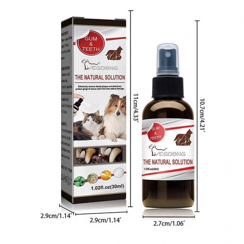 30ml Pet Oral Cleanse Spray Dogs Cats Mouth Freshen Teeth Clean Deodorant