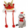 Year Of Dragon Dog Cat Hat, Cute Dragon Cosplay Hat For Dogs Cats