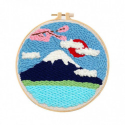 Kit de démarrage de broderie de laine à la main Kit de matériel de broderie de laine de base Kit (taille: 6 ci- [...]