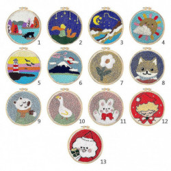 Kit de démarrage de broderie de laine à la main Kit de matériel de broderie de laine de base Kit (taille: 6 ci- [...]