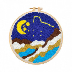 Kit de démarrage de broderie de laine à la main Kit de matériel de broderie de laine de base Kit (taille: 6 ci- [...]