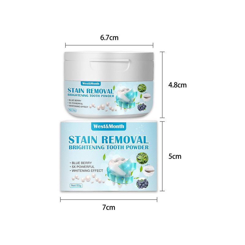 Blueberry Bicarbonate Of Bicarb Tooth Powder Pearl And Clear Fresh Breath Clean Tooth Stains Tooth Yellow Tooth Powder