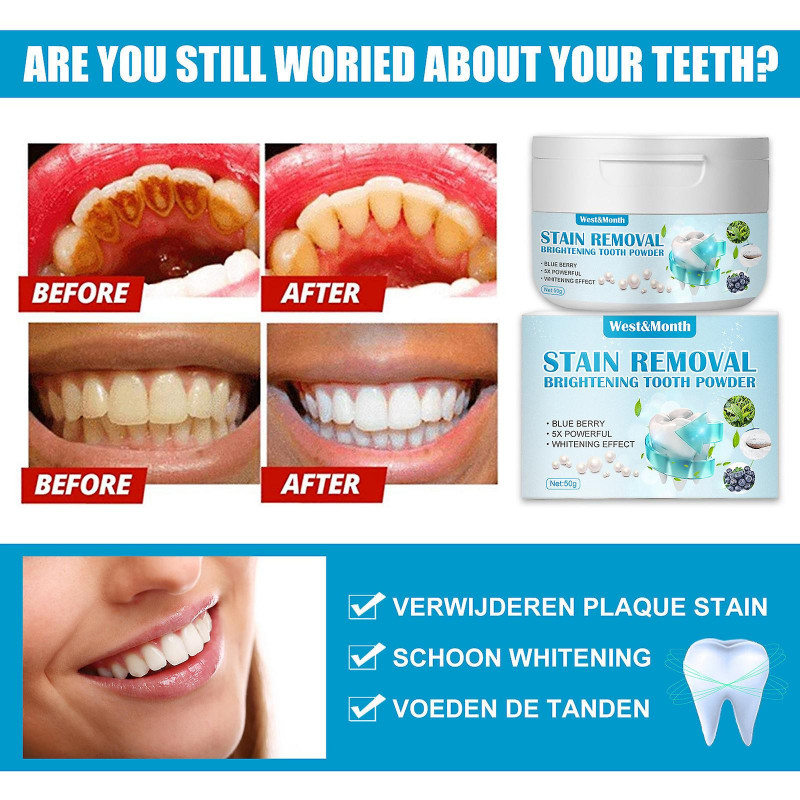 Blueberry Bicarbonate Of Bicarb Tooth Powder Pearl And Clear Fresh Breath Clean Tooth Stains Tooth Yellow Tooth Powder