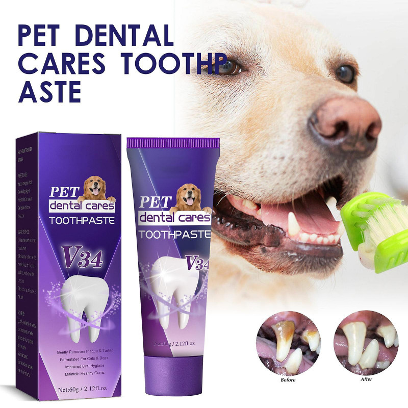 Pet Dental Cares Toothpaste For Dog Cat, Pet Toothpaste Clean Mouth Odor Tartar Tooth Stains, Dog Gum Care Toothpaste