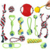 13 Pcs Dog Toys Rope Traditional Christmas Elements Dog Toothbrush Clean Teeth
