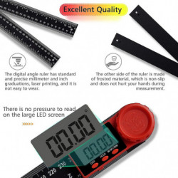 300mm Digital Protractor, 2 In 1 Digital Protractor With Lcd Display And Lock Function
