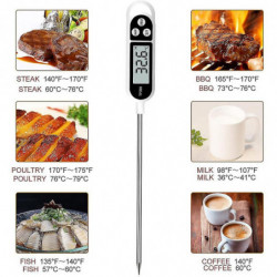 Digital Kitchen Household Oven Cooking , Long Probe, Corrosion Protection, C / F Switchable For Kitch