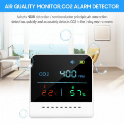 Détecteur d’alarme CO2 de moniteur de qualité de l’air avec écran LCD Testeur de dioxyde de carbone d’affichage de [...]