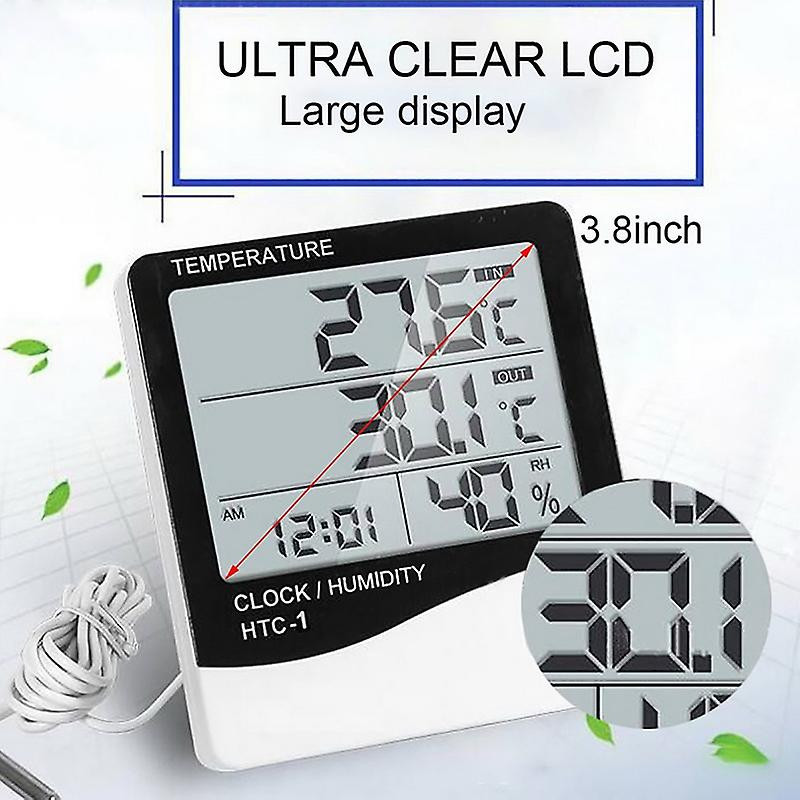 Temperature Gauge Easy To Control Multifunction White Incubators Reptile Temperature Meter For Office Jikaix