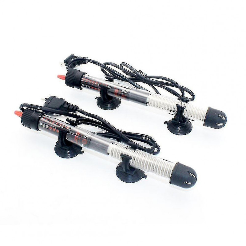 2pcs Aquarium Water Heater Rod Pet Fish Tank Temperature Adjustment Thermal Bar Tool - 50w - Eu Plug