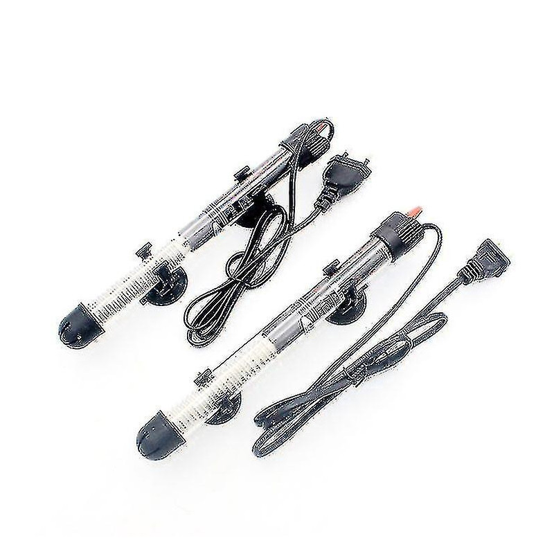 2pcs Aquarium Water Heater Rod Pet Fish Tank Temperature Adjustment Thermal Bar Tool - 50w - Eu Plug