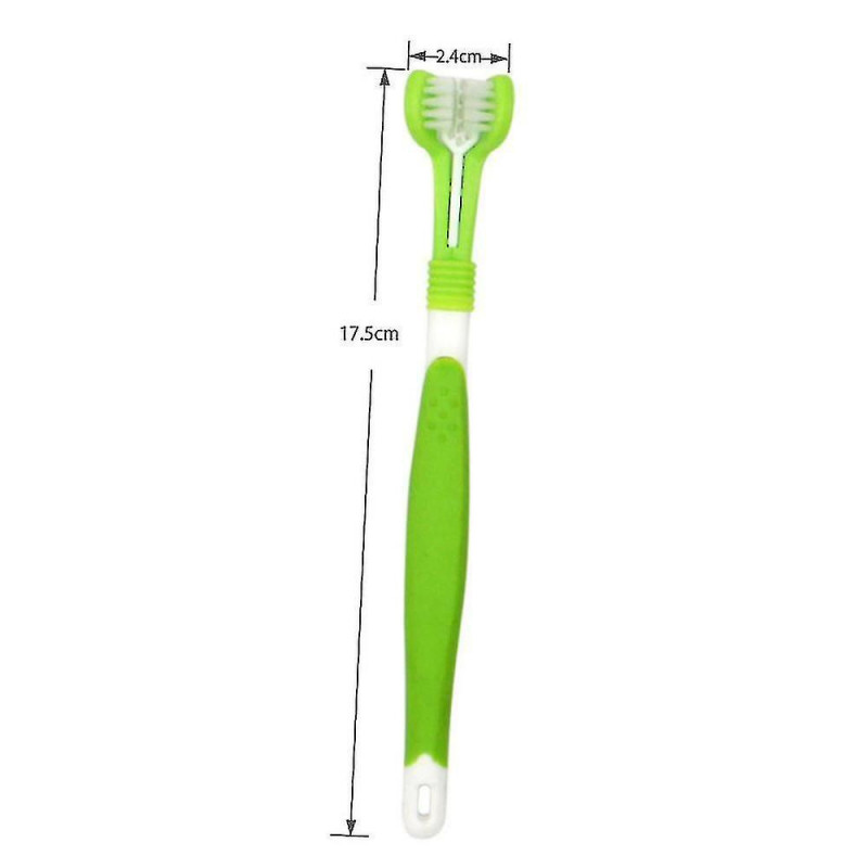 Bjxy Three Sided Dog Toothbrush Reduce Tartar Pet Cat Teeth Cleaning Oral Dental Care