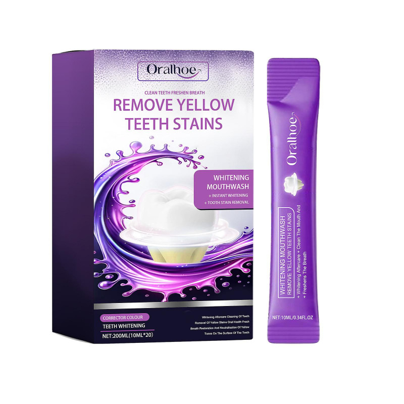 Purple Beautiful Tooth Mouthwash Teeth Cleaning Yellow Teeth Stain Whitening Fresh Breath Oral Care