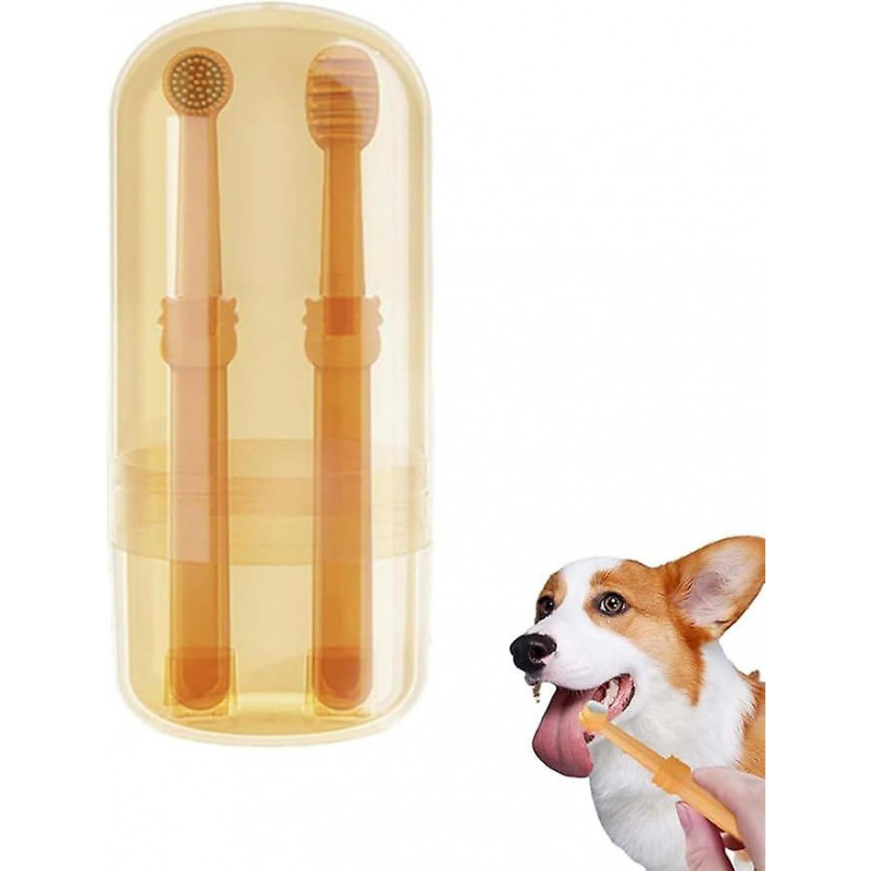 Pet Toothbrush, Nano Flex Pet Toothbrush, Flexibrush Pet Toothbrush with Tongue Scraper, Zentric Dog Toothbrush, [...]