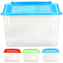 4Pcs Portable Fish Tank Handheld Aquarium Fish Tank Transparent Turtle Box Pet Hamster Box