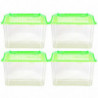 4Pcs Portable Fish Tank Handheld Aquarium Fish Tank Transparent Turtle Box Pet Hamster Box 4Pcs Portable Fish Tank Handheld Aquarium Fish Tank Transparent Turtle Box Pet Hamster Box