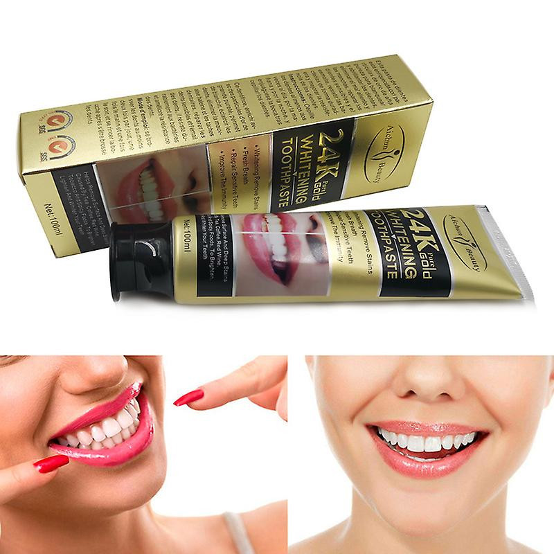 Large Capacity 100g 24k Gold Toothpaste Dental Care Smoke Stains Breath Freshening Mouthguard Toothpaste Oral [...]