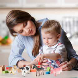 6pcs Model Farm Animal Figures Toy Pig Dog Cow Sheep Horse Donkey