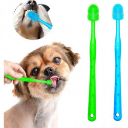 Brosse pour chien Chat Chat Pet Puppy Gum Doigt Brosse à dents Kit de fournitures dentaires pour chiens, 2 pcs 360 [...]