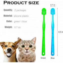 Brosse pour chien Chat Chat Pet Puppy Gum Doigt Brosse à dents Kit de fournitures dentaires pour chiens, 2 pcs 360 [...]