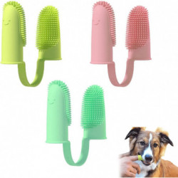 Pack of 3 Silicone Finger Toothbrush for Dogs, Toothbrush Dog, Finger Toothbrushes