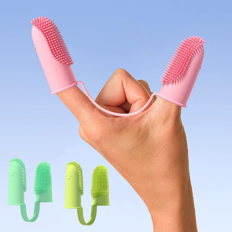 Pack of 3 Silicone Finger Toothbrush for Dogs, Toothbrush Dog, Finger Toothbrushes