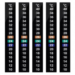 10 Pcs Autocollant Numéros Fish Tank Bande Adhésif Thermomètre Bandes Bâton Thermomètre