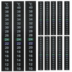 15pcs Special Indoor Temperature Thermometer Strip Liquid Crystal Discoloration Temperature Measurng Strip