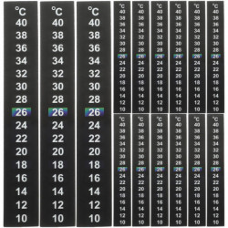 15pcs Special Indoor Temperature Thermometer Strip Liquid Crystal Discoloration Temperature Measurng Strip