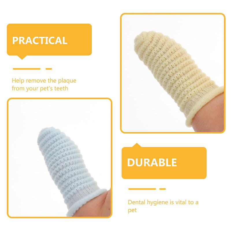 10Pcs Pet Toothbrush for Small Dogs Finger Sleeve Toothbrush Large Dogs Finger Toothbrush