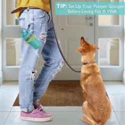Portable Dog Poop , Convenient Pet Waste Cleaner for Dog Walkers, Comes with 1 Roll of Trash Bags