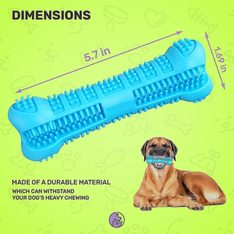 Dog Toothbrush With Toothpaste Reservoir - Dog Toothbrush Chew Toy Stick For Dog Dental Care- Safe, Bite Resistant [...]