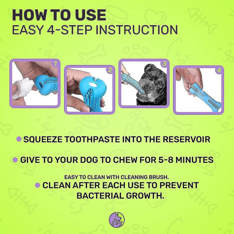 Dog Toothbrush With Toothpaste Reservoir - Dog Toothbrush Chew Toy Stick For Dog Dental Care- Safe, Bite Resistant [...]