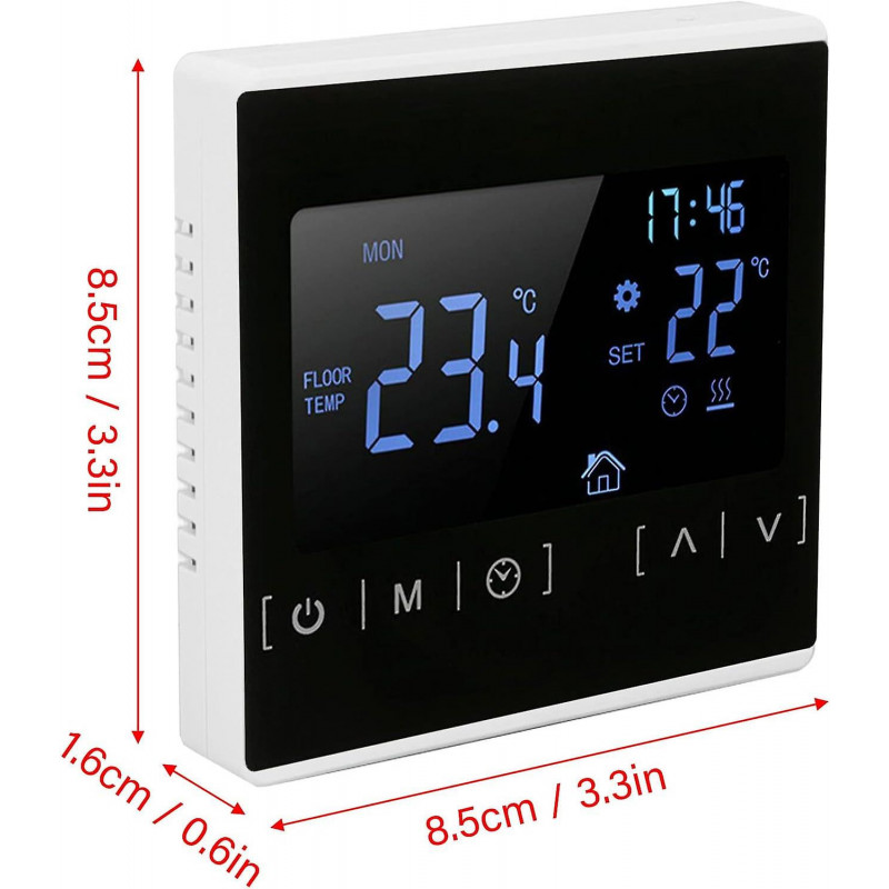 Digital Dual Temperature Control Thermostat With Lcd Display Smart Thermosta For Home