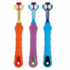 Brosse à dents pour chien à 3 côtés, brosse à dents pour animaux de compagnie Tartar Care Clean Mouth (Orange, [...]