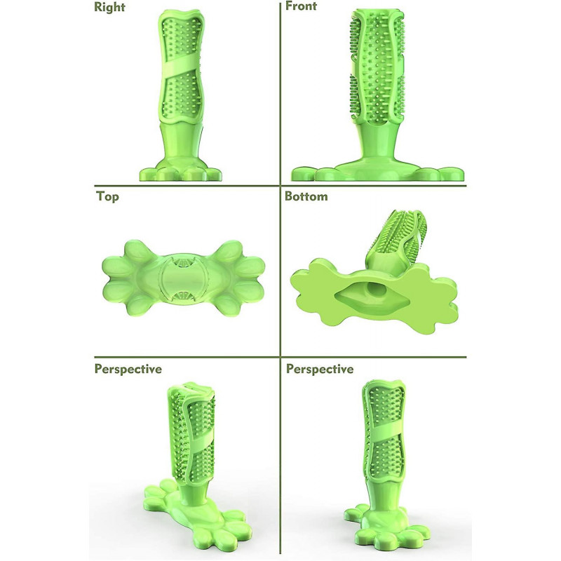 Dog Toothbrush Chew Toy, Rubber Teeth Cleaning Chew Toys for Aggressive Chewers Large Breed, Dog Dental Care Toy,1pc(D-)