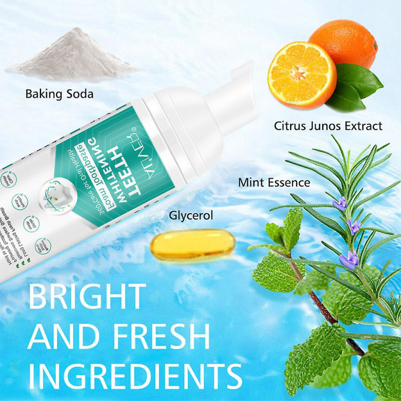 Toothpaste Whitening Foam Natural Mouth Wash Mousse Teeth Whitening Teethpaste Oral Hygiene Breath Dental Tool 60ml